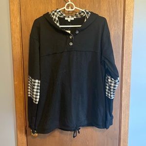 Maurice’s Black/White Hooded Sweater